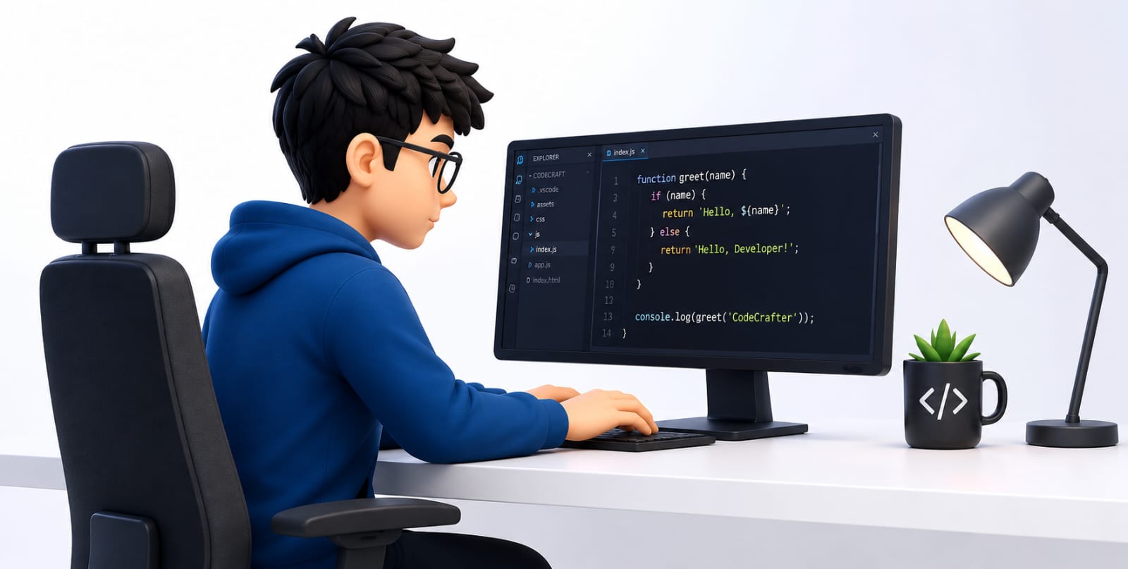 Coder Working
